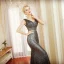 Sparkly Evening Dresses  2018 Trumpet / Mermaid Sleeveless Sequins Sash V-Neck Backless Floor-Length / Long Formal Dresses