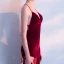 Modest / Simple Burgundy Evening Dresses  2018 Trumpet / Mermaid Spaghetti Straps X-Strap Backless Sleeveless Floor-Length / Long Formal Dresses
