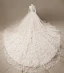 Moderne / Mode Robe De Mariée 2018 Robe Boule En Dentelle Appliques Brodé Paillettes Encolure Dégagée 3/4 Manches Royal Train Mariage
