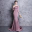 Chic / Belle Robe De Soirée 2018 Trompette / Sirène De l'épaule Dos Nu 1/2 Manches Train De Balayage Robe De Ceremonie