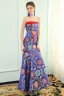 Chinese style Royal Blue Evening Dresses  2019 Trumpet / Mermaid Strapless Tassel Crystal Embroidered Sleeveless Backless Floor-Length / Long Formal Dresses