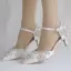 Sjarmerende Hvit Ball Damesko 2018 Spenne Rhinestone 5 cm Stiletthæler Spisse Høyhælte