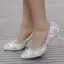 Charmant Blanche Promo Escarpins 2018 Faux Diamant 5 cm Talons Aiguilles À Bout Pointu Escarpins