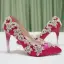Chic / Beautiful Fuchsia Evening Party Pumps 2018 Rhinestone 8 cm Stiletto Heels Pointed Toe Pumps