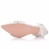 Chic / Beautiful White Wedding Shoes 2018 Rhinestone 8 cm Stiletto Heels Pointed Toe Wedding High Heels