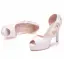 Elegant White Wedding Shoes 2018 Appliques Rhinestone Pearl 11 cm Stiletto Heels Open / Peep Toe Wedding High Heels