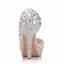 Amazing / Unique Silver Wedding Shoes 2018 Crystal 11 cm Stiletto Heels Open / Peep Toe Wedding High Heels