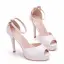 Modest / Simple White Casual Womens Shoes 2018 Ankle Strap 11 cm Stiletto Heels Open / Peep Toe High Heels