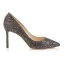 Scintillantes Dégradé de couleur Rougissant Rose Promo Escarpins 2018 Paillettes Cuir 8 cm Talons Aiguilles Escarpins