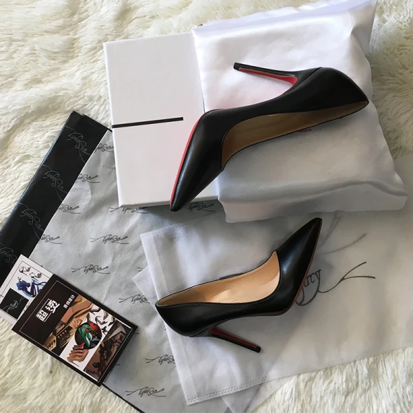 Mode Brun Casual Damskor 2018 Läder 12 cm Stilettklackar Spetsiga Pumps