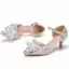 Amazing / Unique Silver Wedding Shoes 2018 Buckle Crystal Rhinestone 5 cm Stiletto Heels Pointed Toe Wedding High Heels