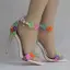 Amazing / Unique Multi-Colors Outdoor / Garden Womens Shoes 2018 Lace Flower Ankle Strap 6 cm Stiletto Heels Open / Peep Toe High Heels