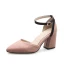 Simple Rougissant Rose Vêtement de rue Daim Sandales Femme 2021 Bride Cheville 8 cm Talons Aiguilles À Bout Pointu Sandales Talons Hauts