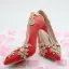 Mode Vita Brudskor 2018 Rhinestone 9 cm Kristall Stilettklackar Spetsiga Bröllop Pumps