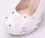 Modern / Fashion Ivory Wedding Shoes 2018 Appliques Lace Pearl Rhinestone Tassel 14 cm Stiletto Heels Round Toe Wedding Pumps
