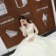 Chic / Beautiful Champagne Wedding Dresses 2018 A-Line / Princess Lace Flower Backless Scoop Neck Long Sleeve Court Train Wedding