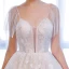 Chic / Beautiful White Wedding Dresses 2018 A-Line / Princess Glitter Tulle Crystal Spaghetti Straps Sleeveless Floor-Length / Long Wedding