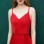 Sexy Rouge Robe De Soirée 2019 Trompette / Sirène Cristal Bretelles Spaghetti Dos Nu Sans Manches Train De Balayage Robe De Ceremonie