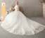Abordable Ivoire Robe De Mariée 2018 Robe Boule En Dentelle Fleur Perle Faux Diamant Paillettes Dos Nu Chapel Train