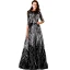Sparkly Black Evening Dresses  2019 A-Line / Princess Sequins Scoop Neck 1/2 Sleeves Floor-Length / Long Formal Dresses
