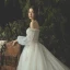 Luxury / Gorgeous Ivory Wedding Dresses 2019 Ball Gown Lace Flower Beading Crystal Sequins Strapless Long Sleeve Backless Royal Train