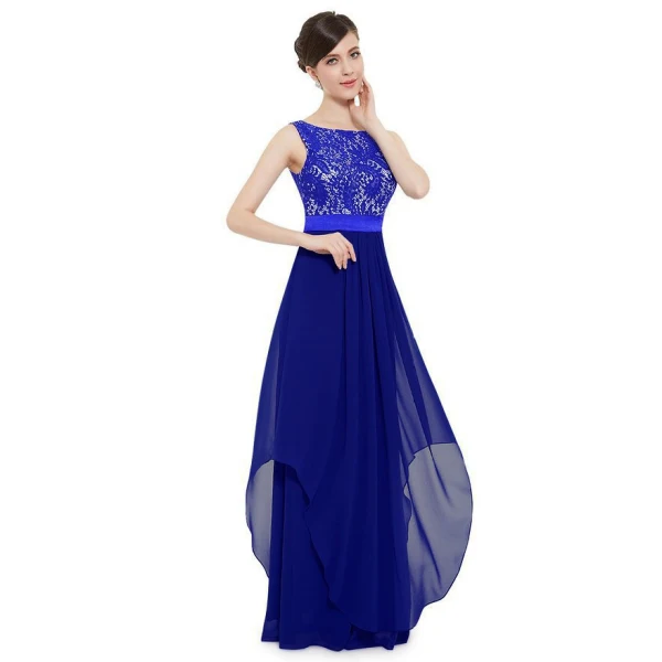 Chic / Beautiful Casual Summer Maxi Dresses 2019 A-Line / Princess Lace Scoop Neck Sleeveless Floor-Length / Long Womens Clothing