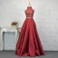 Vintage / Originale 2 Pièces Bleu Roi Robe De Soirée 2019 Princesse En Dentelle Cristal Col Haut Sans Manches Dos Nu Longue Robe De Ceremonie