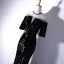 Chic / Beautiful Black Evening Dresses  2019 Trumpet / Mermaid Scoop Neck Lace Beading Sequins 1/2 Sleeves Floor-Length / Long Formal Dresses