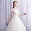 Élégant Ivoire Robe De Mariée 2019 Robe Boule De l'épaule Perlage En Dentelle Appliques Manches Courtes Dos Nu Longue