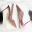 Scintillantes Champagne Soirée Chaussures Femmes 2019 Boucle Cuir Paillettes Faux Diamant 9 cm Talons Aiguilles À Bout Pointu Talons Hauts