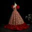 Fantaisie Bordeaux Fait main Appliques Floral Robe De Bal 2025 Robe Boule Encolure Carrée Manches Courtes Dos Nu Longue Robe De Ceremonie