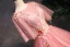 Élégant Rose Bonbon Robe De Bal 2019 Princesse Encolure Dégagée 1/2 Manches Perlage En Dentelle Fleur Dos Nu Longue Robe De Ceremonie