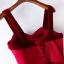 Chic / Beautiful Burgundy Prom Dresses 2019 A-Line / Princess Spotted Suede Spaghetti Straps Backless Short Sleeve Floor-Length / Long Formal Dresses