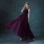 Chic / Beautiful Grape Bridesmaid Dresses 2018 A-Line / Princess Bow Flower Scoop Neck Backless Sleeveless Floor-Length / Long Wedding Party Dresses