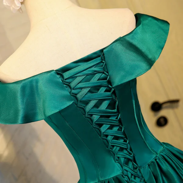 Vintage Retro Dark Green Homecoming Graduation Dresses 2019 A-Line Princess Ruffle Short Vintage Retro Dark Green Homecoming Graduation Dresses 2019 A-Line Princess Ruffle Short