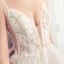 Élégant Champagne Robe De Mariée 2019 Princesse Bretelles Spaghetti Perlage En Dentelle Fleur Sans Manches Dos Nu Cathedral Train