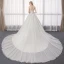 Élégant Ivoire Robe De Mariée 2019 Princesse Bretelles Spaghetti En Dentelle Fleur Sans Manches Dos Nu Royal Train