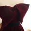 Chic / Beautiful Burgundy Evening Dresses  2019 A-Line / Princess Suede Strapless Bow Sleeveless Backless Court Train Formal Dresses