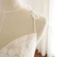 Classy Champagne Wedding Dresses 2019 A-Line / Princess Spaghetti Straps Lace Flower Sleeveless Backless Cascading Ruffles Chapel Train