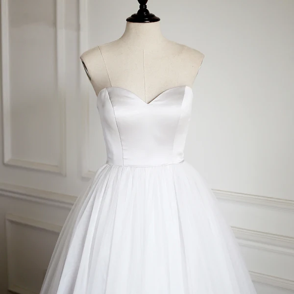 Modest / Simple Silver Prom Dresses 2018 A-Line / Princess Sweetheart Backless Sleeveless Floor-Length / Long Formal Dresses