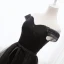 Elegant Black Prom Dresses 2019 A-Line / Princess Off-The-Shoulder Short Sleeve Backless Bow Court Train Formal Dresses