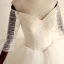 Élégant Champagne Volants Gonflée Robe De Mariée 2018 Robe Boule Fait main Perlage Paillettes Cristal De l'épaule Dos Nu 3/4 Manches Longue Mariage