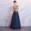 Charming Burgundy Evening Dresses  2019 A-Line / Princess V-Neck Lace Flower Rhinestone Short Sleeve Backless Floor-Length / Long Formal Dresses