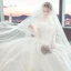 Élégant Simple Ivoire Robe De Mariée 2019 Princesse De l'épaule Manches Courtes Dos Nu Cathedral Train