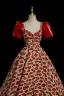 Fantaisie Bordeaux Fait main Appliques Floral Robe De Bal 2025 Robe Boule Encolure Carrée Manches Courtes Dos Nu Longue Robe De Ceremonie