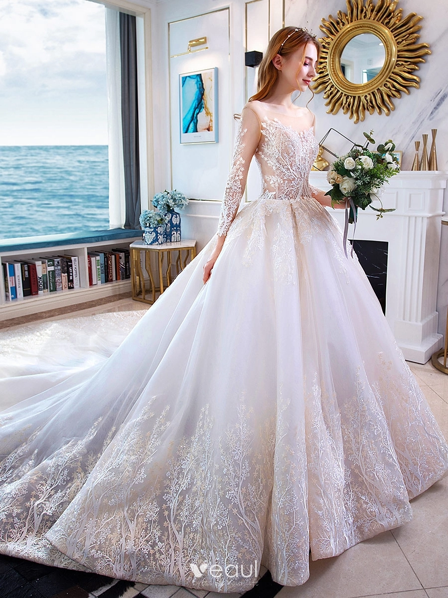 2019 lace wedding fashion dresses