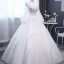 Elegant Ivory Wedding Dresses 2018 Ball Gown Embroidered Off-The-Shoulder Long Sleeve Backless Floor-Length / Long Wedding