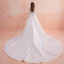 Élégant Ivoire Robe De Mariée 2019 Princesse De l'épaule Perle Faux Diamant 3/4 Manches Dos Nu Noeud Royal Train
