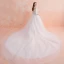 Elegant Ivory Wedding Dresses 2019 A-Line / Princess Off-The-Shoulder Lace Flower 3/4 Sleeve Backless Royal Train