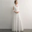 Élégant Ivoire Robe De Soirée 2019 Princesse Encolure Dégagée Gland 3/4 Manches Longue Robe De Ceremonie